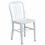 Flash Furniture Gael Commercial Grade White Metal Indoor-Outdoor Chair CH-61200-18-WH-GG