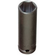 Proto 1/2 in Drive Impact Socket 24 mm Size, Deep Socket, black oxide J7324MHT