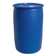 Zoro Select Closed Head Transport Drum, Polyethylene, 30 gal, Unlined, Blue THO30