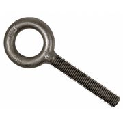 KEN FORGING Machinery Eye Bolt Without Shoulder, 1-1/2"-6, 3-1/2 in Shank, 2-1/2 in ID, Steel, Galvanized K2014-HDG