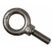 KEN FORGING Machinery Eye Bolt With Shoulder, 3/8"-16, 3/4 in Shank, 1 in ID, Steel, Galvanized K2023-A-HDG