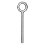 KEN FORGING Machinery Eye Bolt Without Shoulder, 3/8"-16, 4-1/2 in Shank, 1 in ID, Steel, Zinc Plated K2003-4-1/2-ZN