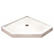 Terrazzo-Ware Corner Shower Base 36"x36", Marble Chips SBC-36-2F