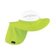 Chill-Its By Ergodyne Hard Hat Brim And Neck Shade, Hi-Vis Lime, Sun Protection, Lightweight, Universal Fit 6660