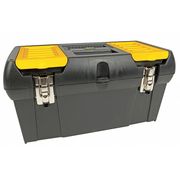 Stanley Series 2000 Tool Box, Plastic, Black/Yellow, 24 in W x 11-1/2 in D x 11 in H 024013S