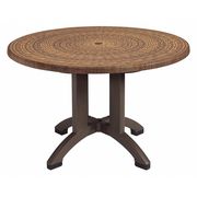 Grosfillex Atlanta Round Table, 42", Wicker Decor US240618