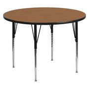Flash Furniture Round Activity Table, 42" X 42" X 30.125", Laminate Top, Wood Grain XU-A42-RND-OAK-T-A-GG