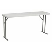 Flash Furniture Rectangle Training Table, 18" X 60" X 29", Plastic Top, White RB-1860-GG