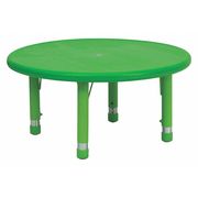 Flash Furniture Round Activity Table, 33 X 33 X 23.75, Plastic, Steel Top, Green YU-YCX-007-2-ROUND-TBL-GREEN-GG