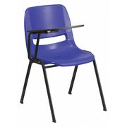 Flash Furniture Tablet Arm Chair, Right Hand Flip-Up, Blu, 21" W, 25.5" L, 32" H, Blue RUT-EO1-BL-RTAB-GG