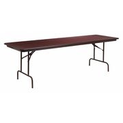 Flash Furniture Rectangle Folding Table, 30" W, 96" L, 30" H, Laminate Top, Wood Grain YT-3096-MEL-WAL-GG