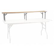 Flash Furniture Rectangle Bar Top Riser, 72"X12"X12", 11.75" W, 72" L, 12" H, Wood Top, Wood Grain XA-72-RS-GG