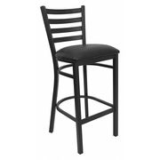 Flash Furniture 30" Ladder Back Restaurant Stool XU-DG697BLAD-BAR-BLKV-GG