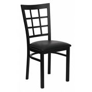 Flash Furniture Restaurant Chair, 20"L36-1/2"H, HerculesSeries XU-DG6Q3BWIN-BLKV-GG