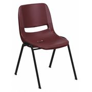 Flash Furniture Stack Chair, Plastic, Burgundy RUT-EO1-BY-GG