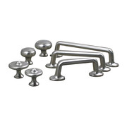 Rusticware Cabinet Pull Satin Nickel 3" CTC, Shape: Round 980SN