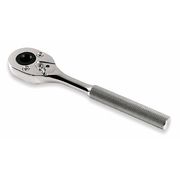 Proto 3/8" Drive 24 Geared Teeth Pear Head Style Hand Ratchet, 7" L, Full Polish Finish J5249FW