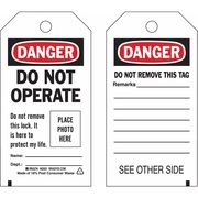 Brady Danger Tag, 5-3/4 x 3 In, Met, 3/8 In, PK10 65501