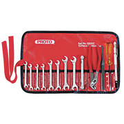 Proto Angle Open End Wrench Set, 13 Pc, Satin J3200C