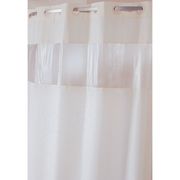 Hookless Shower Curtain, Polyester with Vinyl Bubble Look Window, Beige HBH41BUB05W