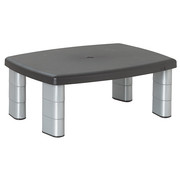 3M Adjustable Monitor Stand, Holds 40 Lb., Black/Silver MS80B