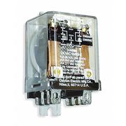 Dayton Enclosed Power Relay, Surface (Side Flange) Mounted, DPDT, 24V AC, 8 Pins, 2 Poles 1A490