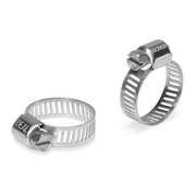 Zoro Select Hose Clamp, 301 Stainless Steel, Perforated Band, 5/16 in – 7/8 in Clamping Dia, 10 Pack 62606