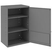 Durham Mfg Wall Storage Cabinet, 20 in W x 14 1/4 in D x 32 3/4 in H, 125 lb Load Capacity, 2 Shelves 056-95