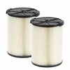 Workshop Wet/Dry Vacs 2pk Standard Replacement Filter for 5-16 Gallon Wet/Dry Shop Vacuums, 2PK WS21200F2