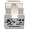 Tripp Lite Keystone Jack, Cat6/Cat5e, 110 Style, White N238-001-WH
