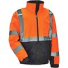 Glowear By Ergodyne Quilted Bomber Jacket, Orange, Large 8377