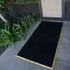 Rubber-Cal "Door Scraper" Commercial Entrance Mat - 5/8 in x 36 in x 72 in - Black Non-Slip Borders 03-189