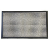 Rubber-Cal "Nottingham" Rubber Backed Carpet Mat - 18 x 30 inches - Gray Polypropylene Mat 03-198