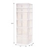 Homz Homz 6 Drawer Medium Tower, White Frame with Clear Drawers 05566WHEC.01