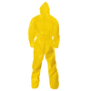 Kleenguard Disposable Coveralls, 12 PK, Yellow, KleenGuard(TM) A70, Zipper 09812