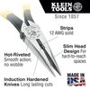 Klein Tools 8 7/16 in D203 Needle Nose Plier, Side Cutter Plastic Dipped Handle D203-8N