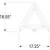 Deflecto Emerg. Warning Triangles, 3 pcs., Red Box 73-0711-00