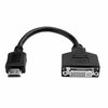 Tripp Lite Cable Adapter, HDMI (M), DVI-D (F), 8" P132-08N