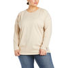 Ariat Womens FR Crew Longsleeve Tee, Tan, M 10031020