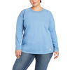 Ariat Womens FR Crew Longsleeve Tee, Blue, S 10031021