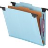 Zoro Select Hanging Pressboard Folder, 4 Section, Blue 65105