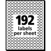 Avery Dennison Label, 0.25"Round, Ast, PK768 05795