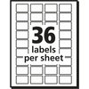 Avery Dennison Label, 0.5"X0.75", White, PK1008 05418