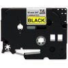Brother Label Tape Cartridge 3/4", Black/Yellow TZE641