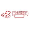 Accu-Stamp2 Stamp, Red, Faxed, 1-5/8"x1/2" 035583