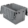 Akro-Mils Storage Container, 12 Gal, Attached Lid 39120GREY