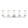 Livex Lighting Hillcrest 5 Light Brushed Nickel Bath Va 10365-91