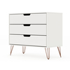 Manhattan Comfort Dresser, 3- Drawers, White 103GMC