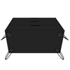 Manhattan Comfort Dresser, 3- Drawers, Black 103GMC