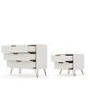 Manhattan Comfort Dresser/Nightstand, Drawers, Set of 2, Off 104GMC